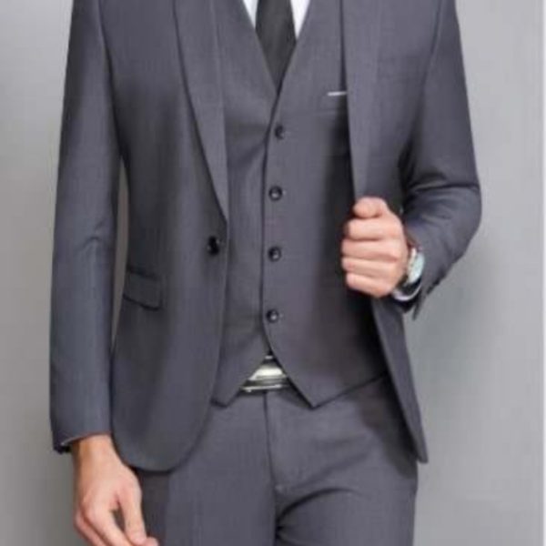 Nick 3-Piece Grey Slim Fit Suit