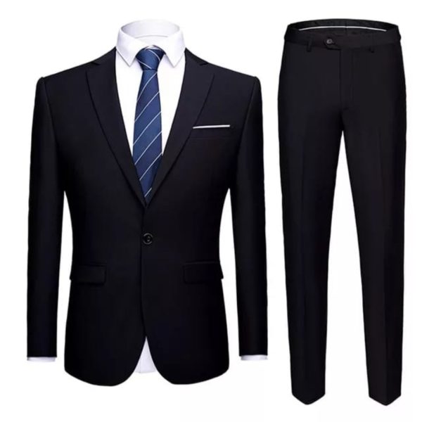 Pat 3-Piece Slim Fit Black Suit