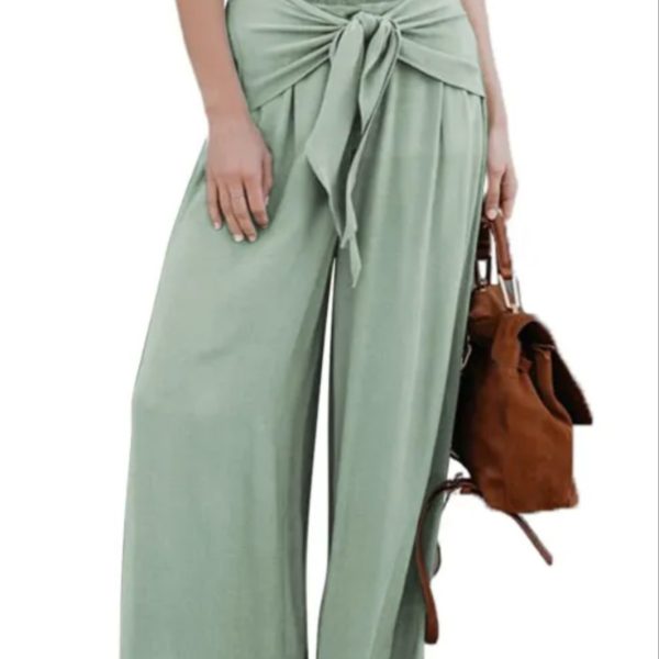 Emma Front Belt Wide Leg Pants