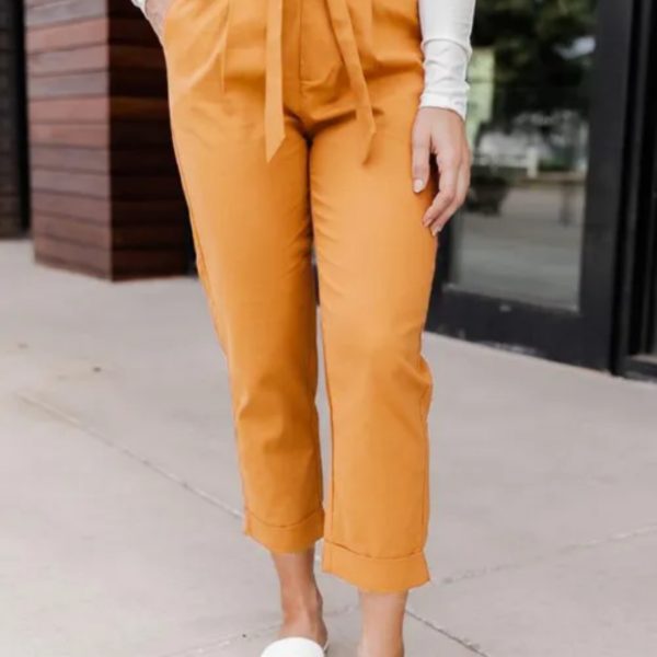 Charlotte High Straight Pants With Belt