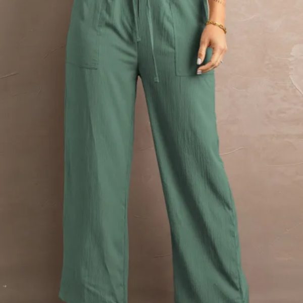 Aria Green Pant With Drawstring
