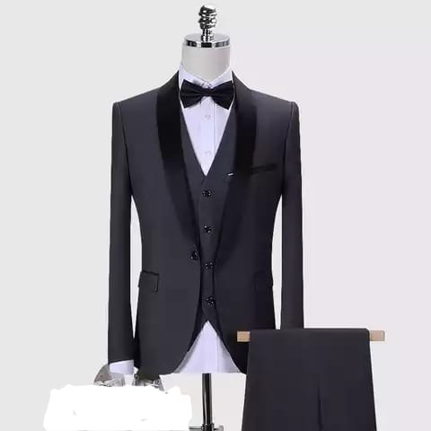 Ken 3-Piece Slim Fit Tuxedo Grey Suit