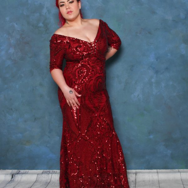 Jennifer Sequin Long Evening Dress