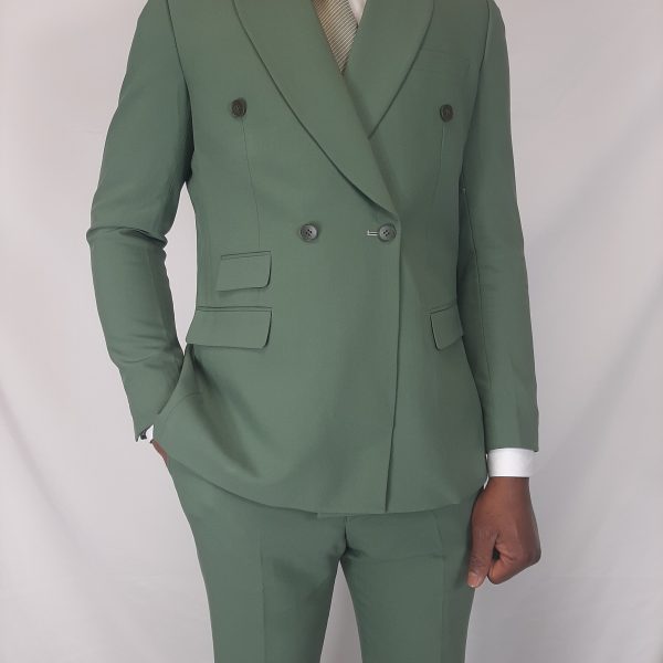 Green Double Breasted Suit