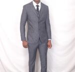 Grey striped suit