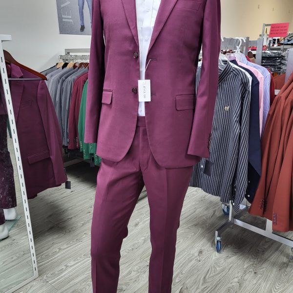Wine red suit