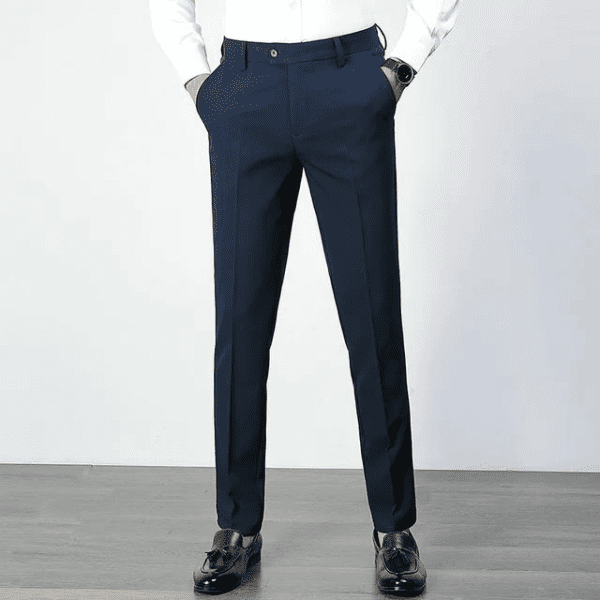 Navy Blue Slim Fit Suit Pants