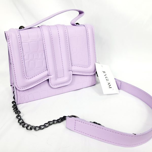 Lavender Luxe Croc Purse