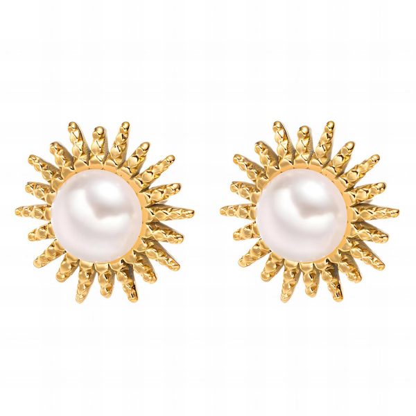 18K Gold Plated Beaded Earring
