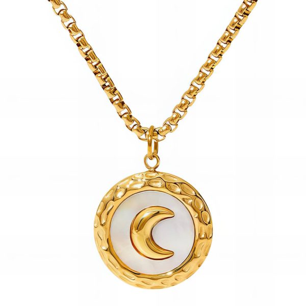 18K Gold Plated Crescent Necklace
