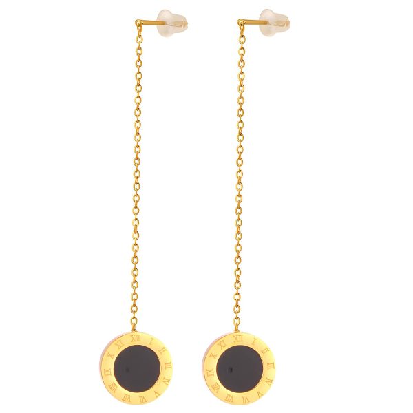 Dangling 18K Gold Plated Stainless Steel  Earrings