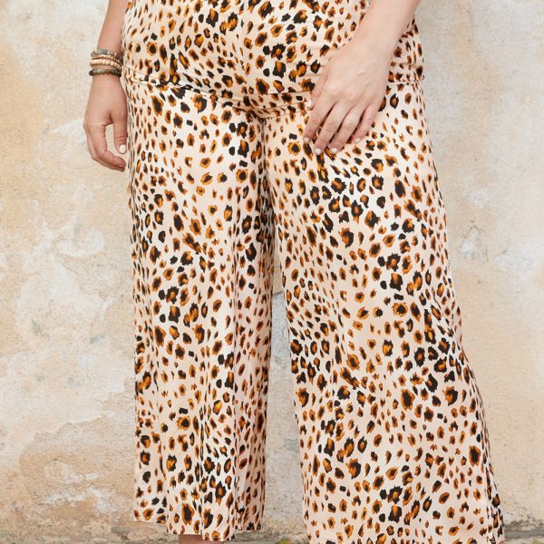Wild Elegance Leopard Print Culottes
