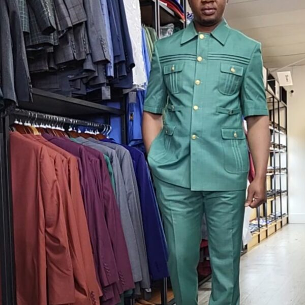 The Regal Sage Safari Suit